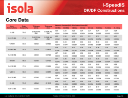 I-Speed IS Dk/Df Construction Table