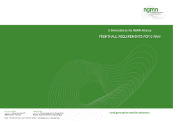 Fronthaul Requirements for C-RAN