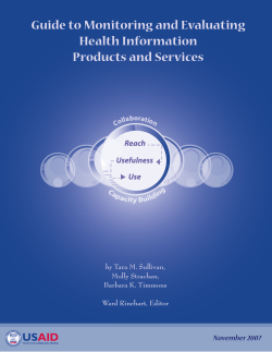 Guide to Monitoring and Evaluating Health Information