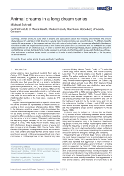 Animal dreams in a long dream series