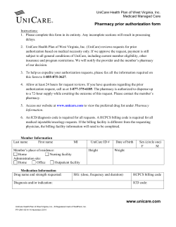 Pharmacy prior authorization form www.unicare.com