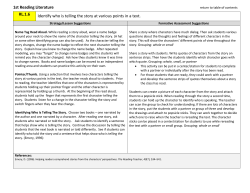1st Reading Literature RL.1.6 Identify who is telling the story at