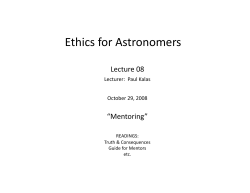 Ethics for Astronomers - UC Berkeley Astronomy