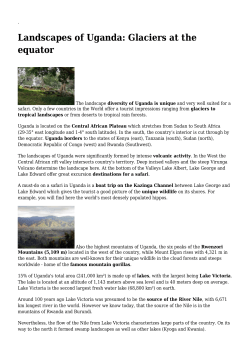 Landscapes of Uganda: Glaciers at the equator