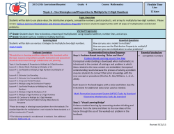 Topic 4 &ndash; Use Strategies and Properties to Multiply by 2