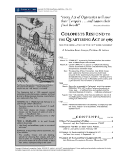 Colonists respond to the Quartering Act