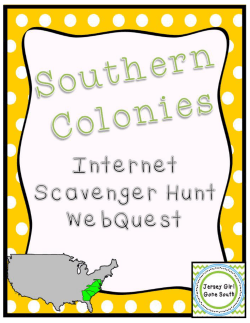 Southern Colonies Web Quest