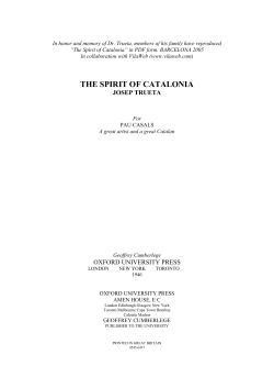THE SPIRIT OF CATALONIA