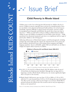 Issue Brief - Rhode Island KIDS COUNT