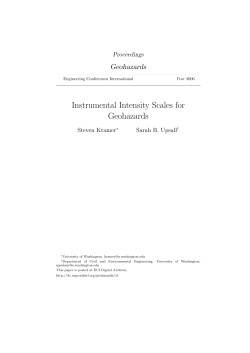 Instrumental Intensity Scales for Geohazards