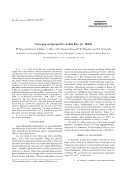 Some physical properties of date fruit (cv. Dairi)