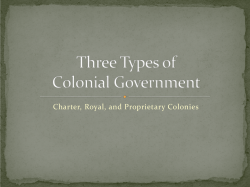 Three Types of Colonial Government