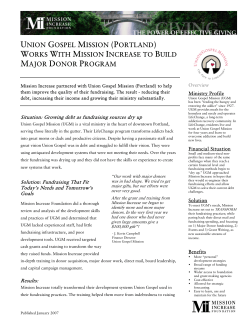 union gospel mission - Mission Increase Foundation
