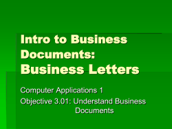 Business Letters - Laurel County Schools