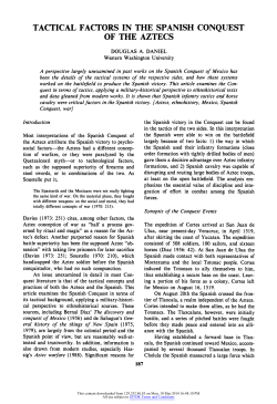 Tactical Factors in the Spanish Conquest of the Aztecs