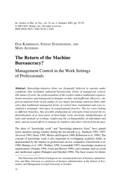 The Return of the Machine Bureaucracy?