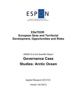 Arctic Ocean Governance Case Studies