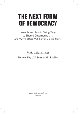THE NEXT FORM OF DEMOCRACY