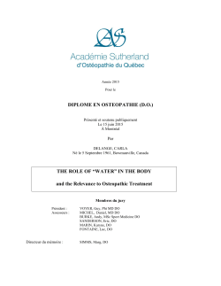 DIPLOME EN OSTEOPATHIE (DO)