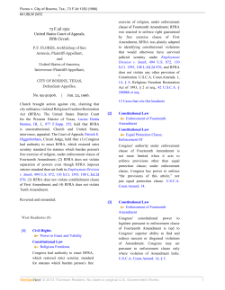 Flores v. City of Boerne, Tex.