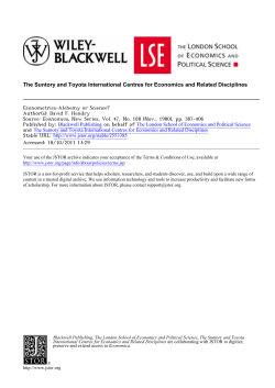 Econometrics-Alchemy or Science?