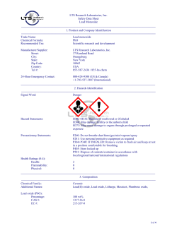 SDS: PbO - LTS (Chemical), Inc.