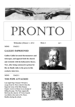 GALILEO IMPRISONED THE POPE ATTACKED