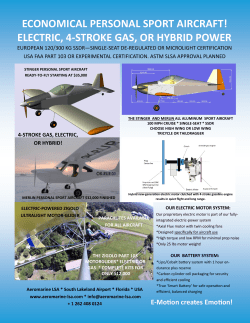 economical personal sport aircraft! electric, 4