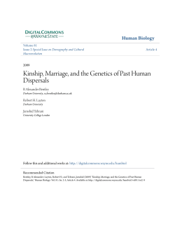 Kinship, Marriage, and the Genetics of Past Human Dispersals
