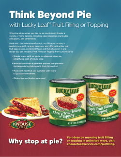 Fruit Filling Sale Sheet