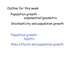 Population growth - exponential/geometric Stochasticity and