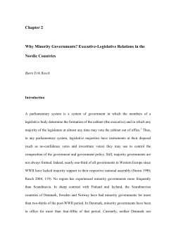 Chapter 2 Why Minority Governments? Executive