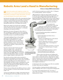 Robotic Arms Lend a Hand in Manufacturing