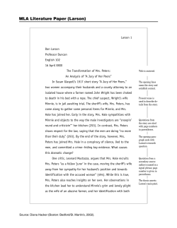 MLA Literature Paper (Larson)