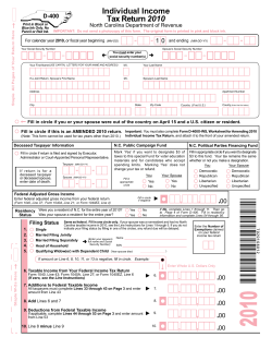 Individual Income Tax Return 2010