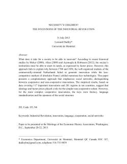 NECESSITY`S CHILDREN? THE INVENTIONS OF THE