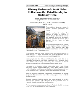 Bulletin- January 22, 2017
