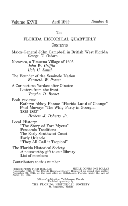 The Florida historical quarterly