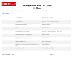 Political Science - California University of Pennsylvania