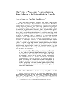 The Politics of Amendment Processes: Supreme Court Influence in