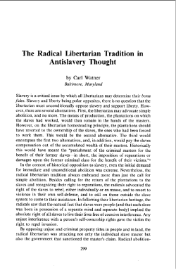 The Radical Libertarian Tradition in Antislavery