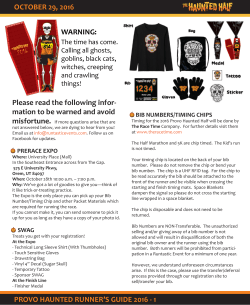 2016 Provo Haunted Runners Guide