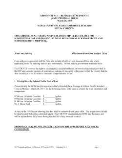 ADDENDUM No. 1 - County of Napa