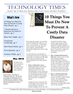 Newsletter - DominionTech Computer Services