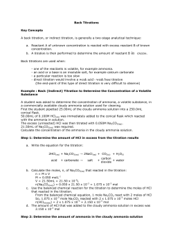 Back Titrations - chemistryattweed
