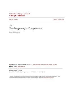 Plea Bargaining as Compromise - Chicago Unbound