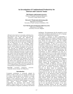 An investigation of combinational productivity for abstract and