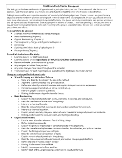 Final Exam Study Tips - Community High School District 99