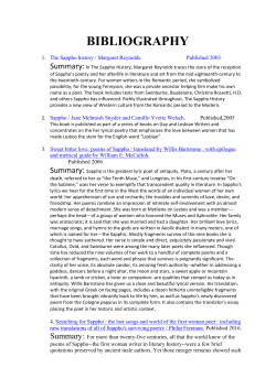 Sappho bibliography