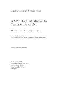 A Singular Introduction to Commutative Algebra